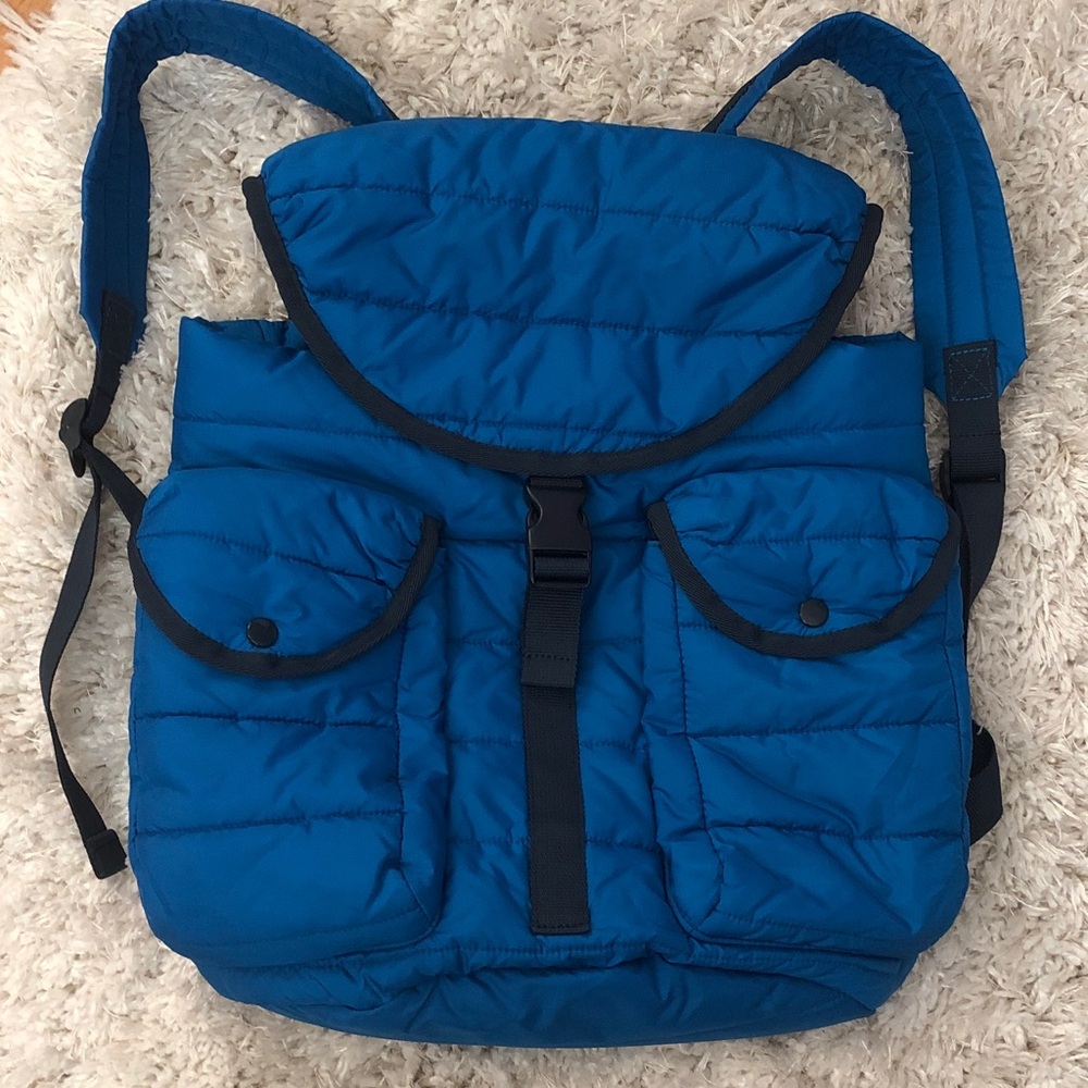 Uniqlo Blue Quilted  Nylon Backpack